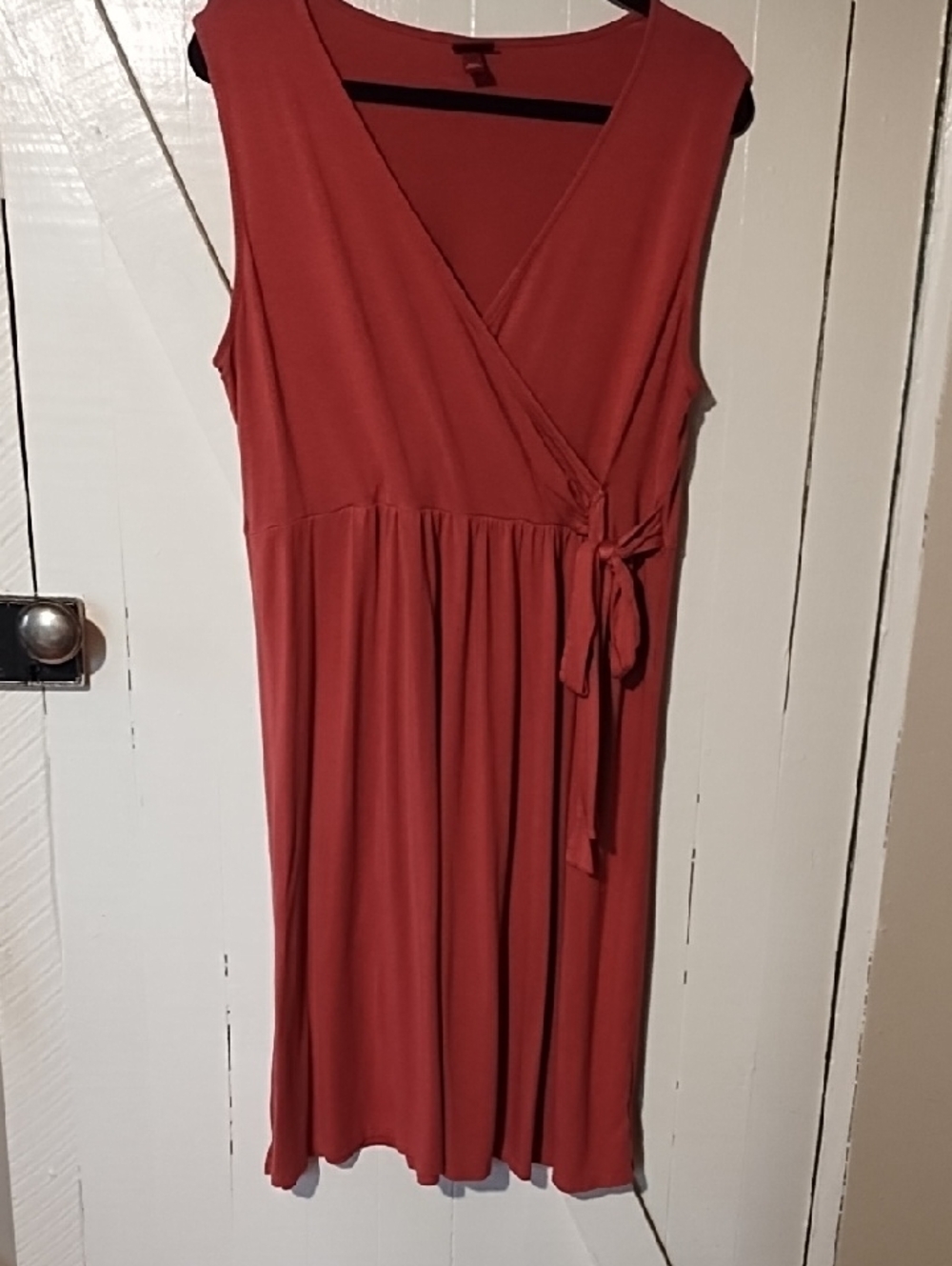 Merona Rust Wrap-Style Sleeveless Midi Dress VGC Size XXL.